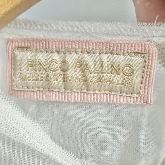 I Pinco Pallino Imelde & Stefano Cavalleri Girls 8 Cream Beaded Shift Mini Dress - Picture 9 of 12